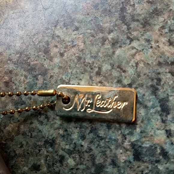 Gray Leather Purse Bag Mr. Leather - Picture 2 of 3